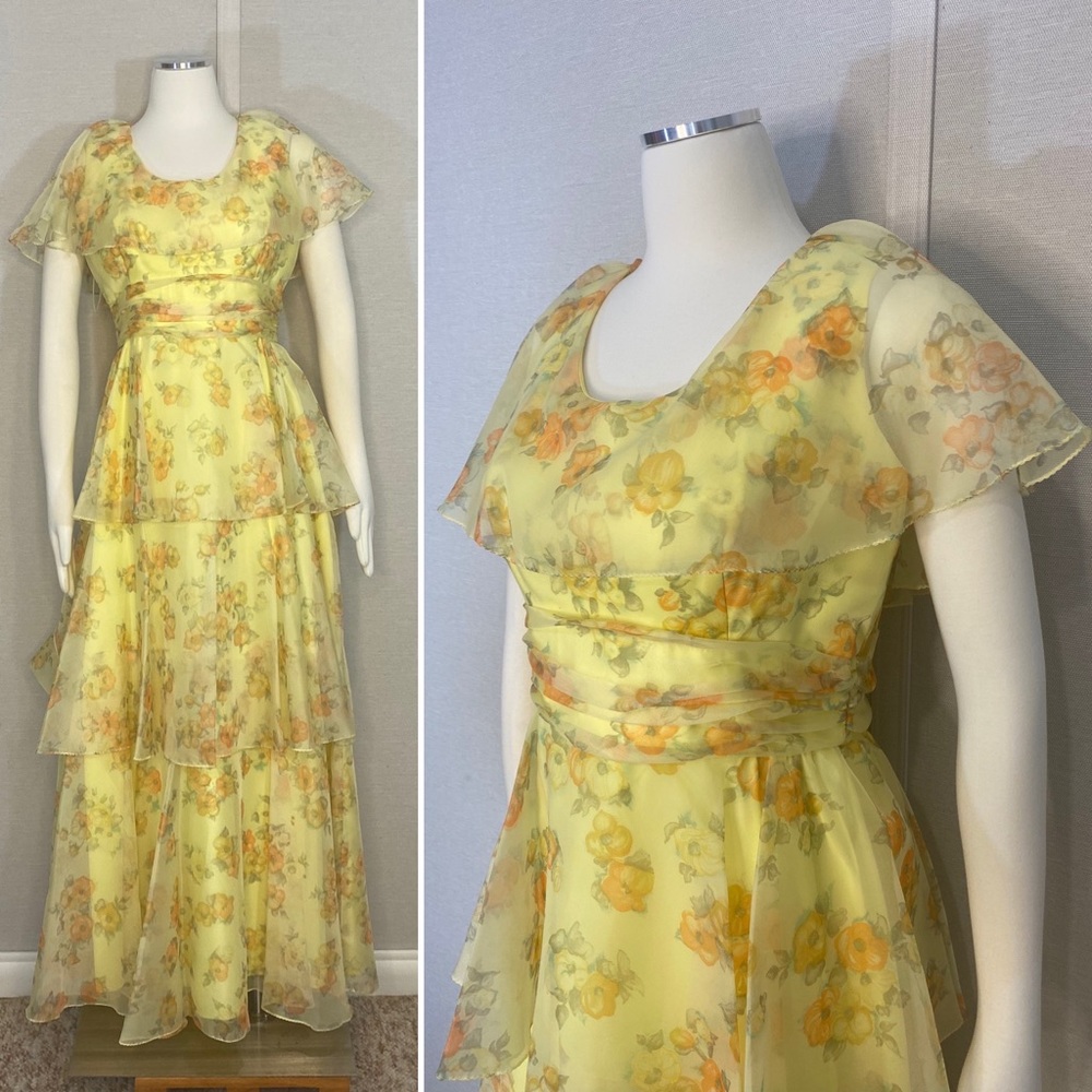Vintage 70s Sylvia Ann formal dress